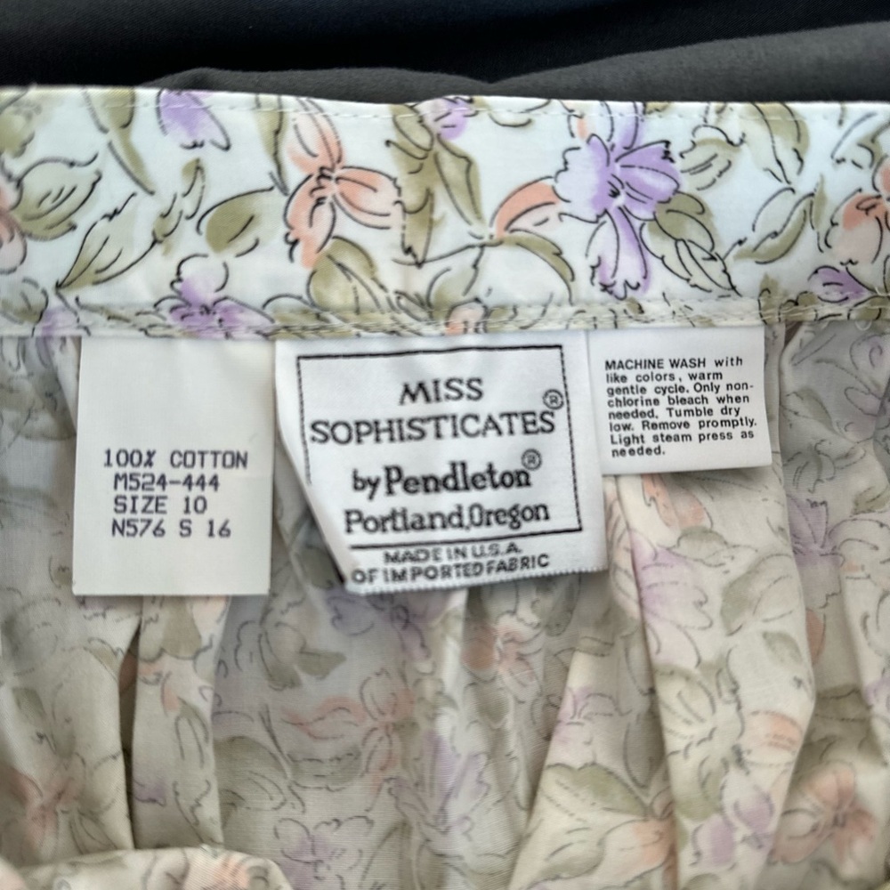 Vintage 60s Womens Sz: 10 Pendleton Miss sophisticates Floral Midi Skirt. - Picture 5 of 9